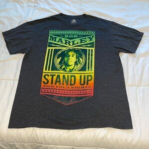 Zion Rootswear Bob Marley T-shirt 50/50 cotton/poly. Men's L. Like new condition